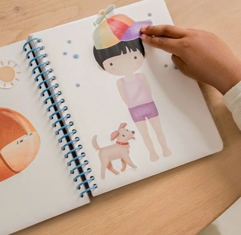 Little Dutch Aankleed- en stickerboek Jim & Friends