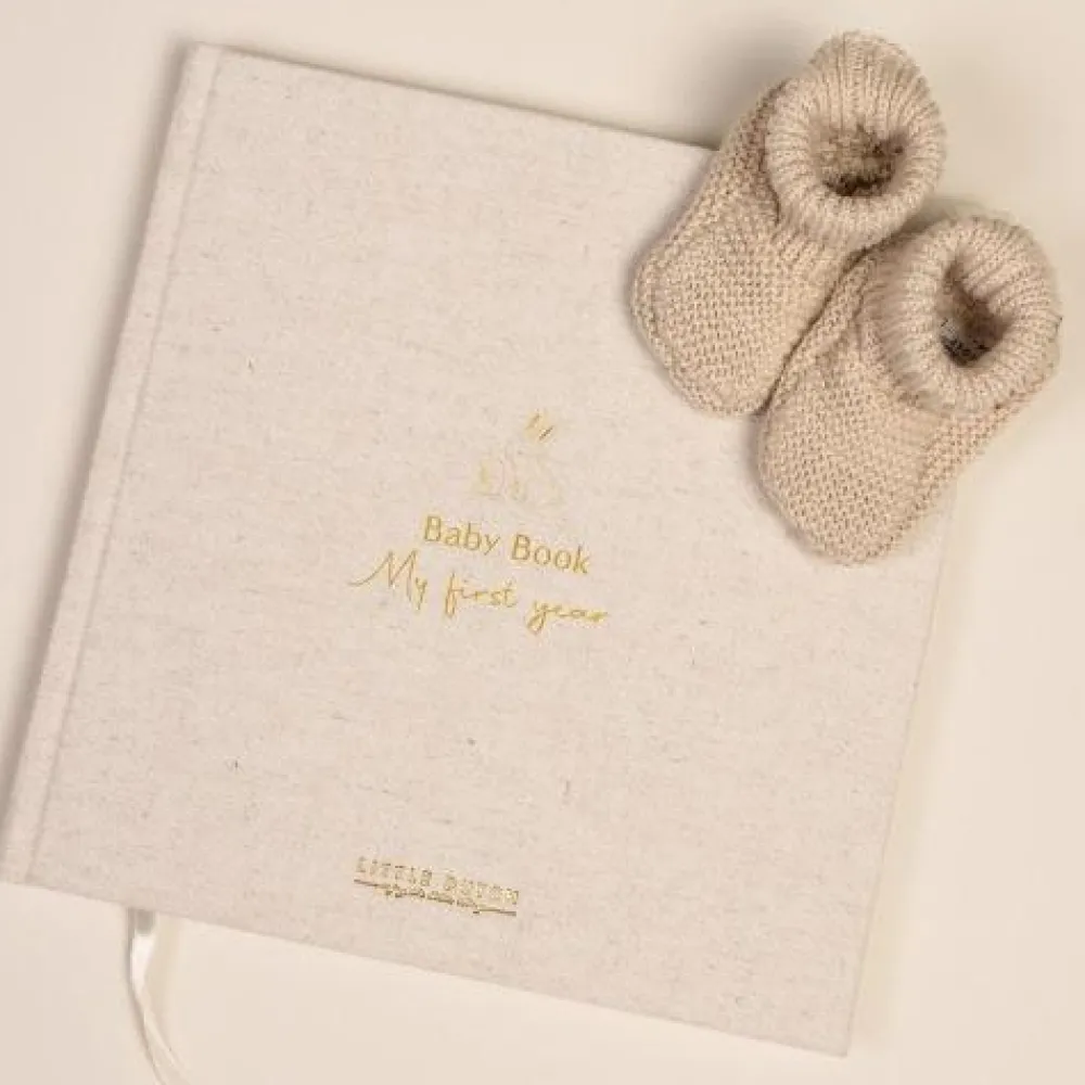 Little Dutch Babyboek - Beige - Baby Bunny - EN
