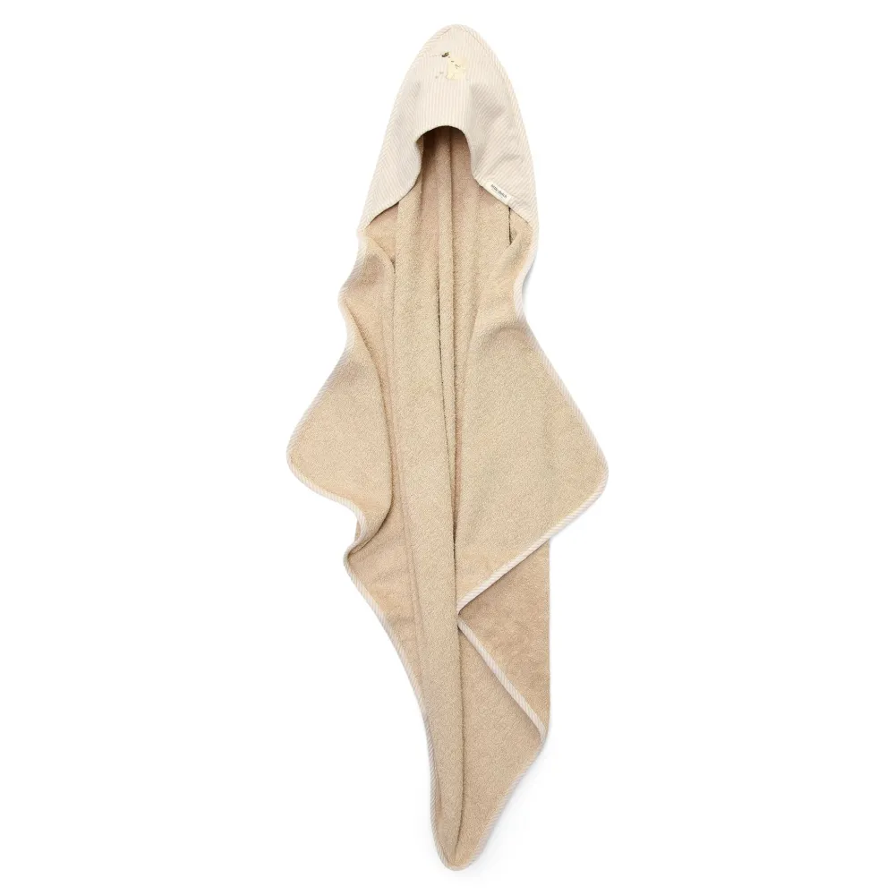 Little Dutch Badcape - Beige - 75 x 75 - Newborn Naturals - Baby Bunny
