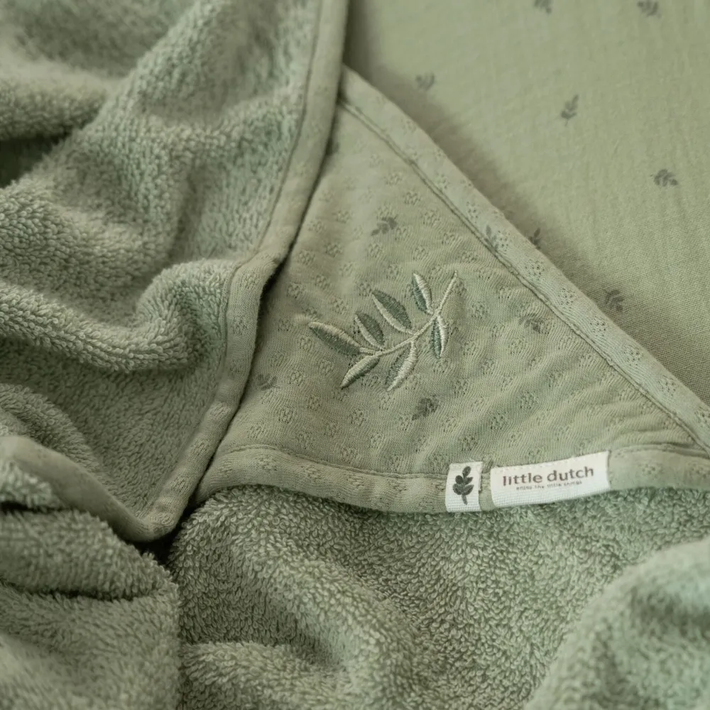 Little Dutch Badcape - Groen - 100 x 100 - Essentials