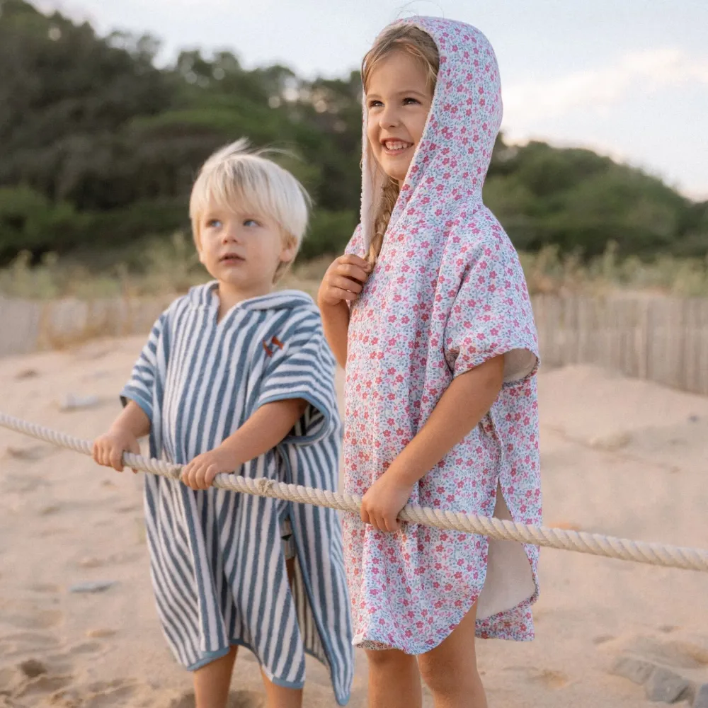 Little Dutch Badponcho - Meerkleurig - Maat one size - Sunny Flowers