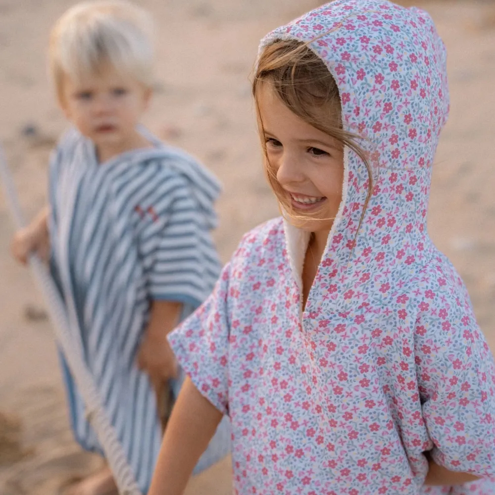 Little Dutch Badponcho - Meerkleurig - Maat one size - Sunny Flowers