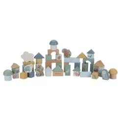 Little Dutch Bouwblokken - Blauw - Forest Friends