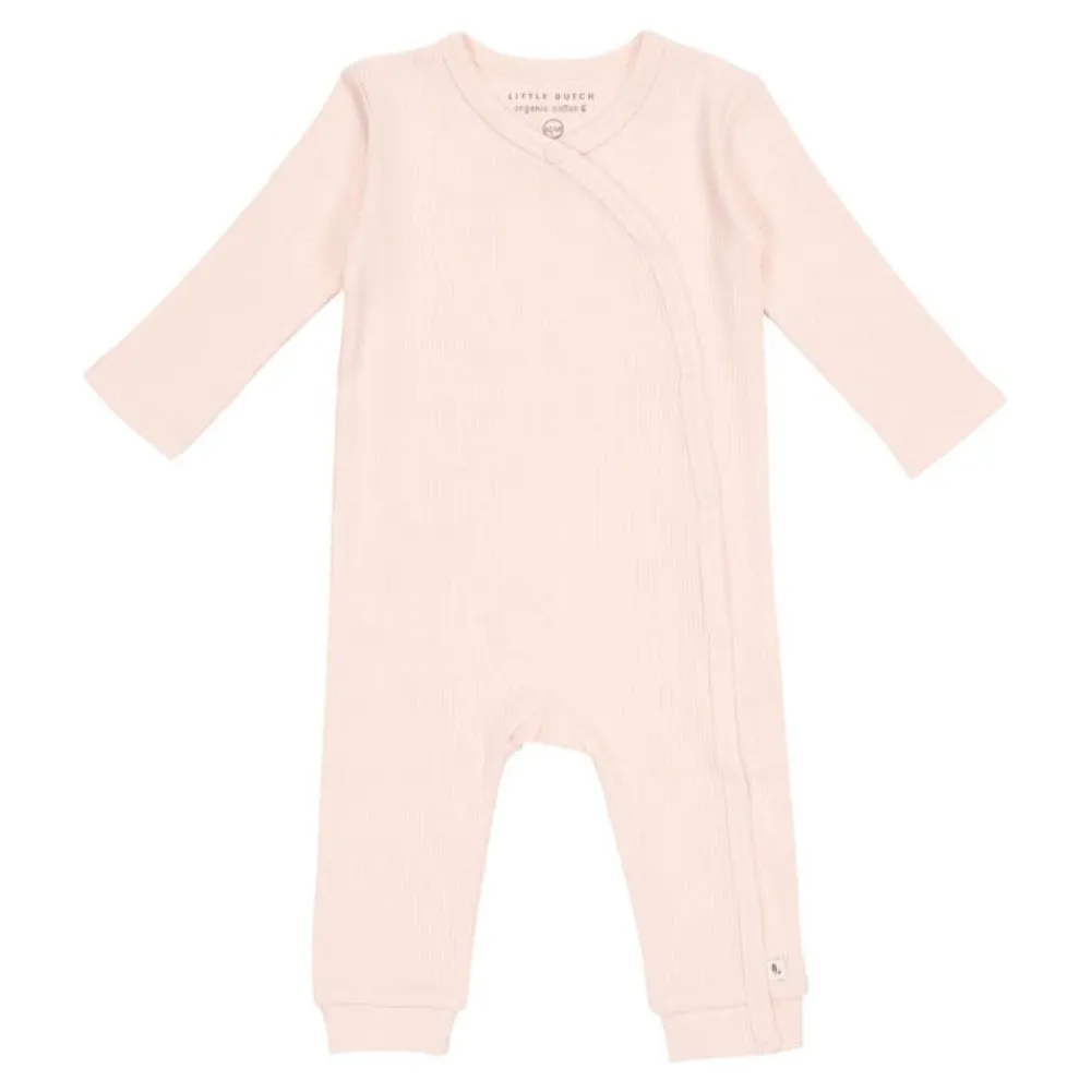 Little Dutch Boxpakje met overslag Rib Pink
