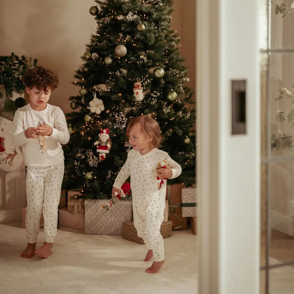 Little Dutch Eendelige kerst pyjama – Beige