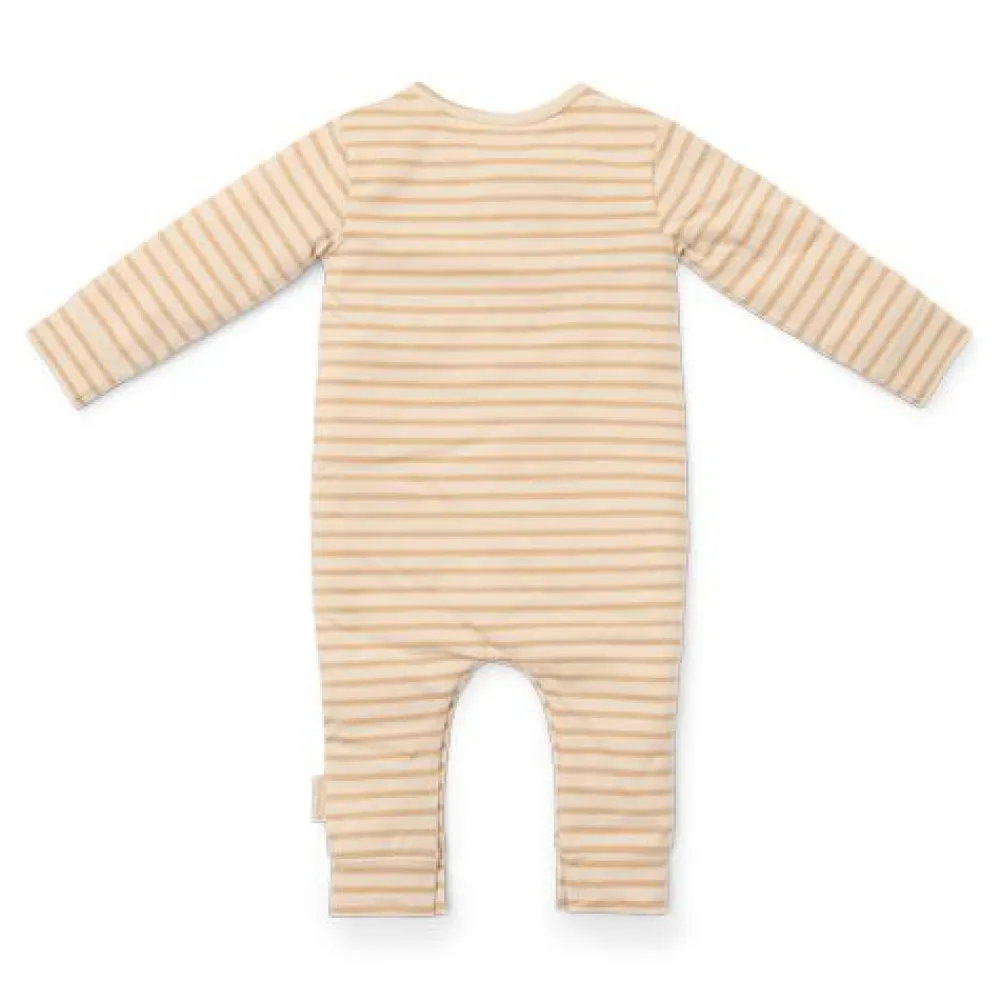 Little Dutch Eendelige pyjama - Zand - Gestreept
