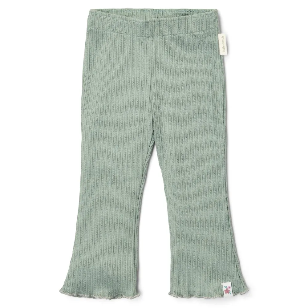 Little Dutch Flared broek - Groen - Fairy Garden