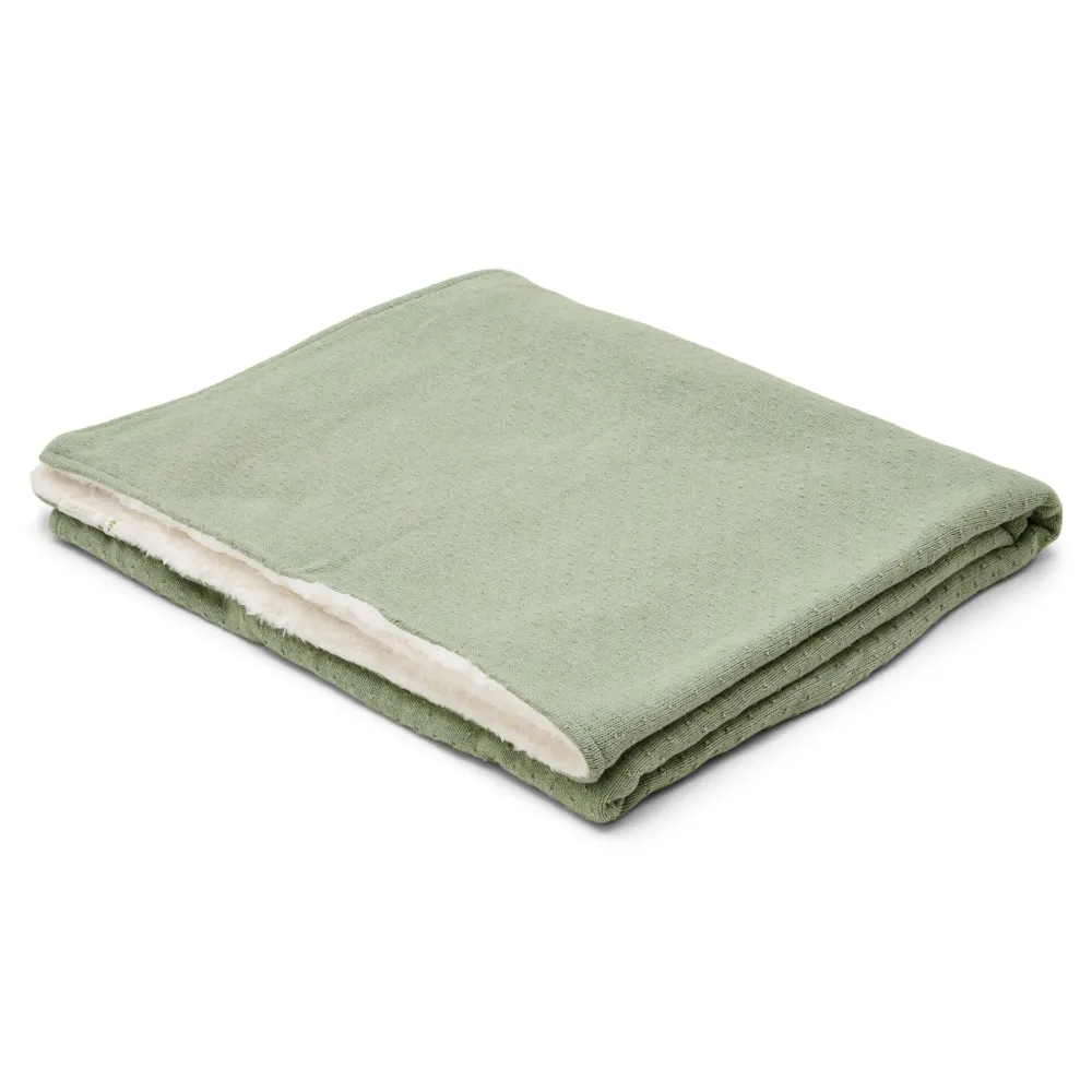 Little Dutch Gebreid ledikantdeken - Fleece – Groen – Essentials