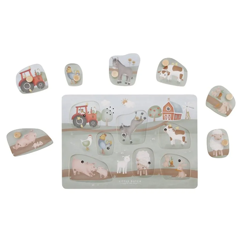 Little Dutch Geluidenpuzzel Little Farm