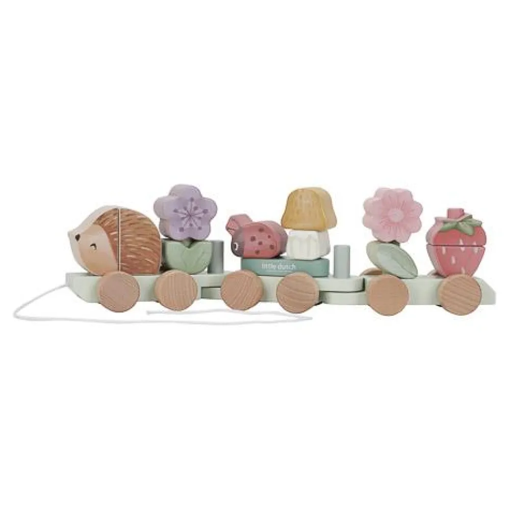 Little Dutch Houten Blokkentrein - Roze - Fairy Garden