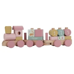 Little Dutch Houten Blokkentrein - Roze - Fairy Garden