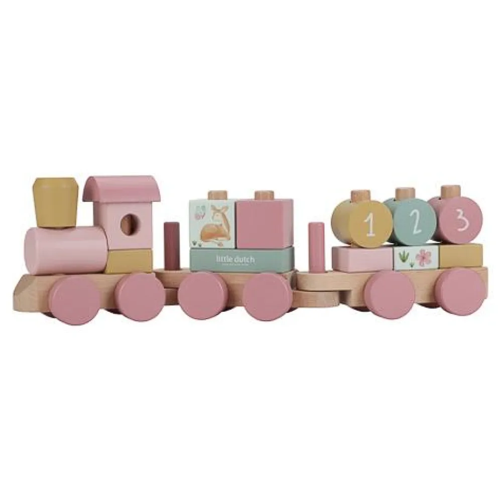 Little Dutch Houten Blokkentrein - Roze - Fairy Garden