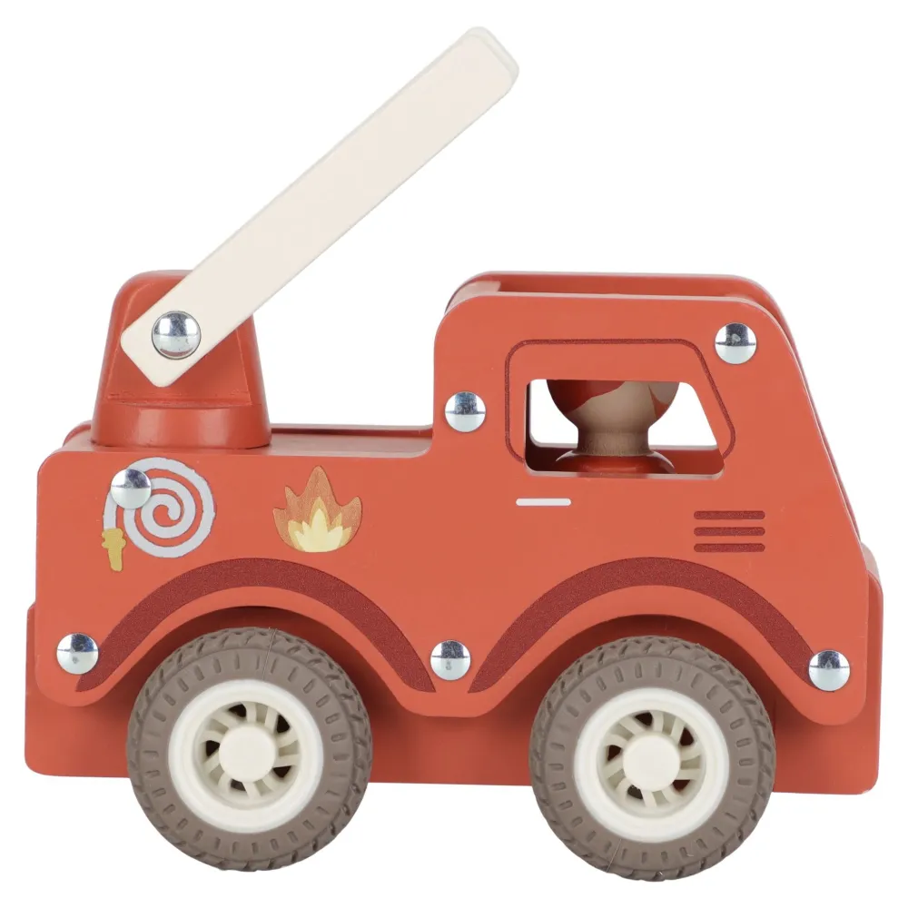 Little Dutch Houten brandweerwagen – Rood – Essentials