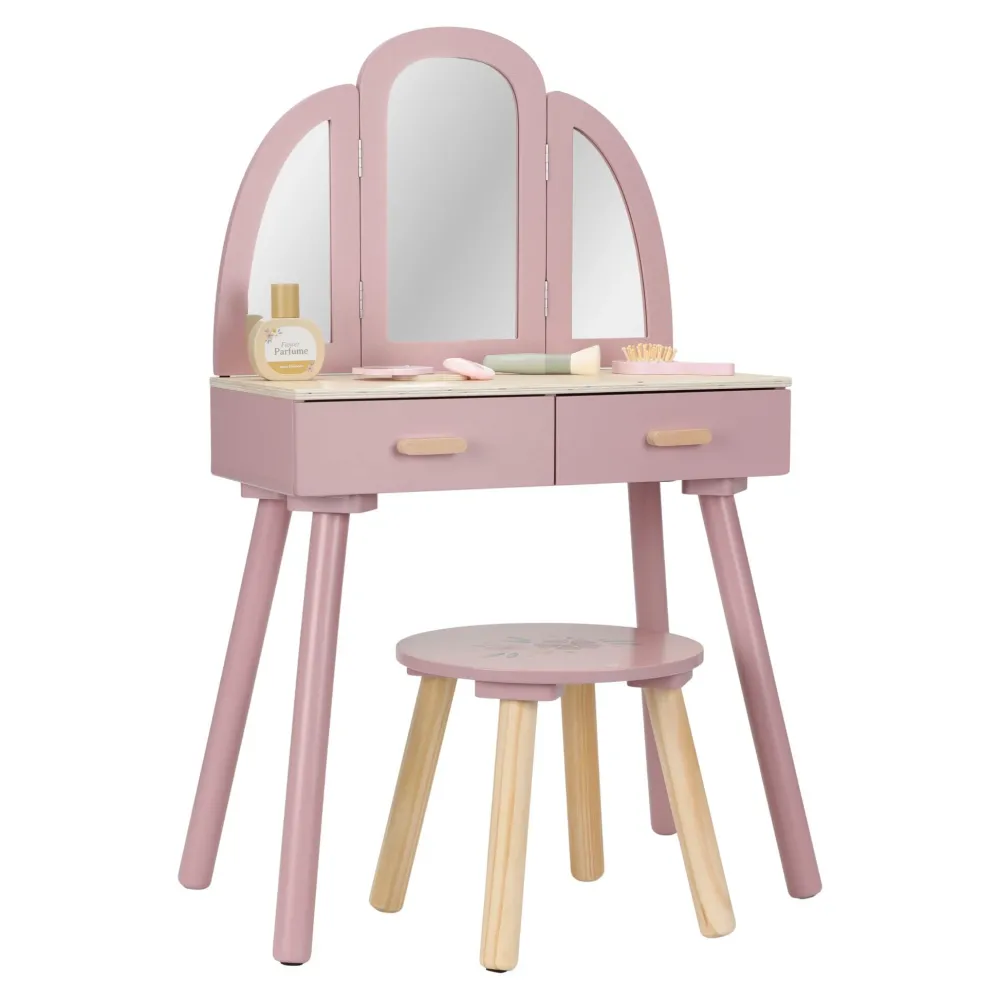 Little Dutch Houten kaptafel groot– Roze – Essentials