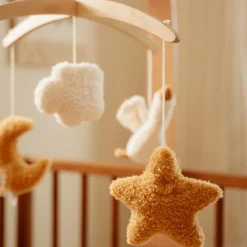 Little Dutch Houten muziekmobiel - Beige - Newborn Naturals