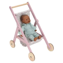 Little Dutch Houten poppenbuggy - Roze - Essentials