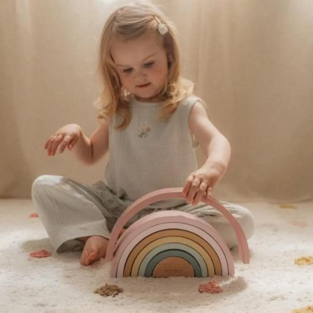 Little Dutch Houten Stapelregenboog - Roze - Fairy Garden
