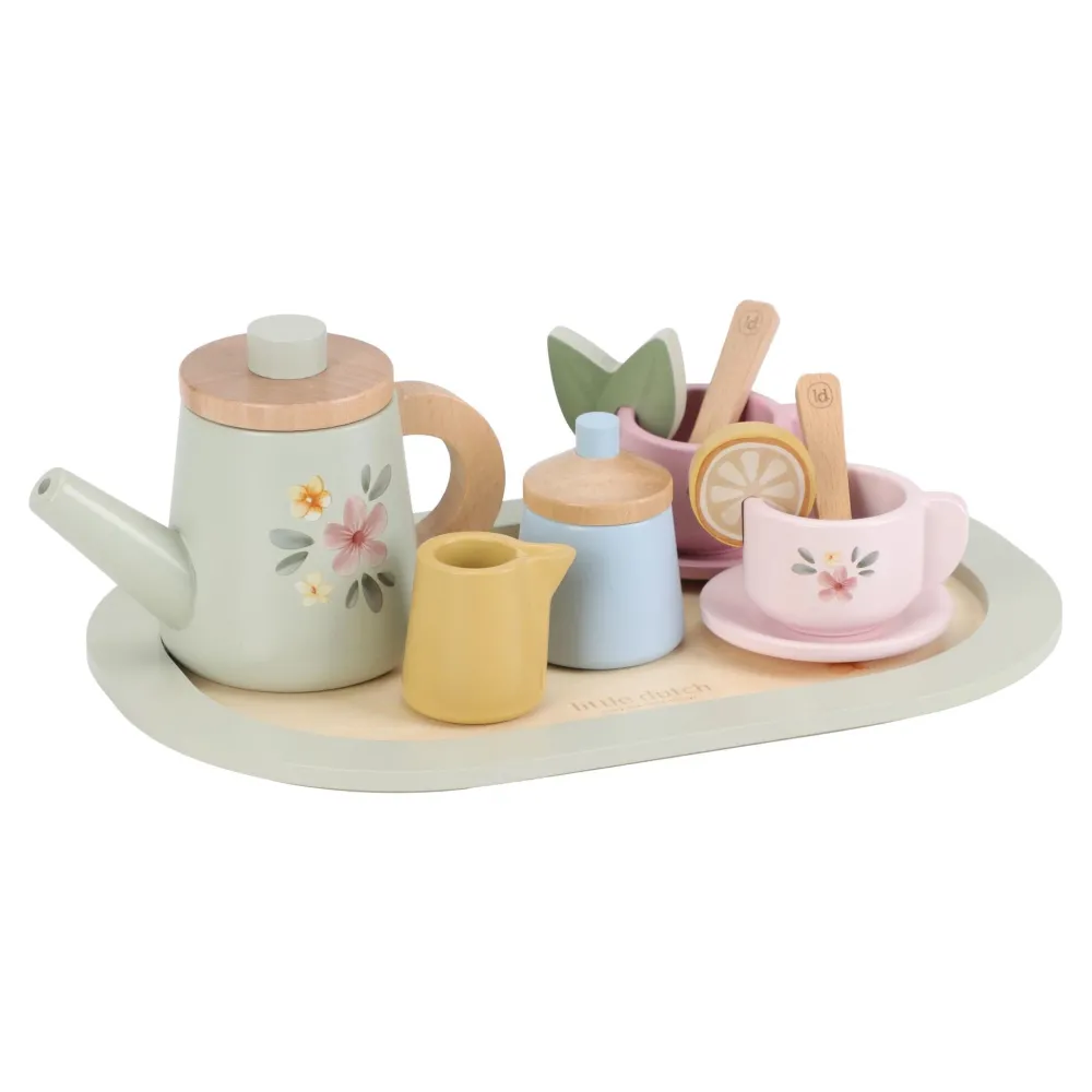 Little Dutch Houten theeservies - Meerkleurig - Essentials