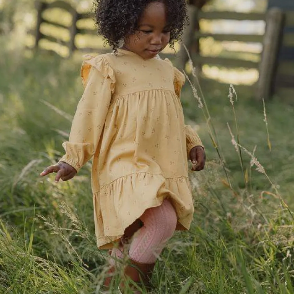 Little Dutch Jurk lange mouw - Geel - Little Farm