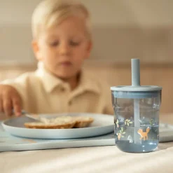 Little Dutch Kinderglas 250 ml Met Rietje Forest Friends