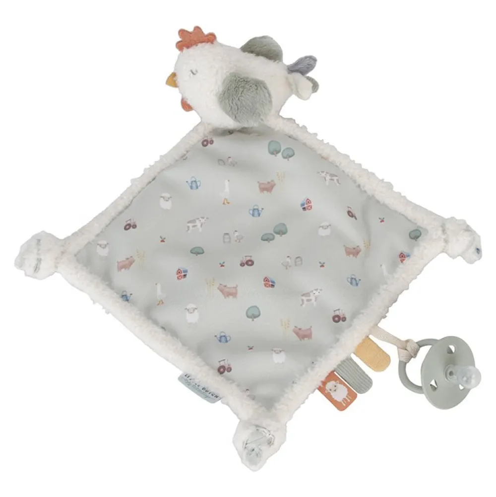 Little Dutch Knuffeldoekje kip Little Farm