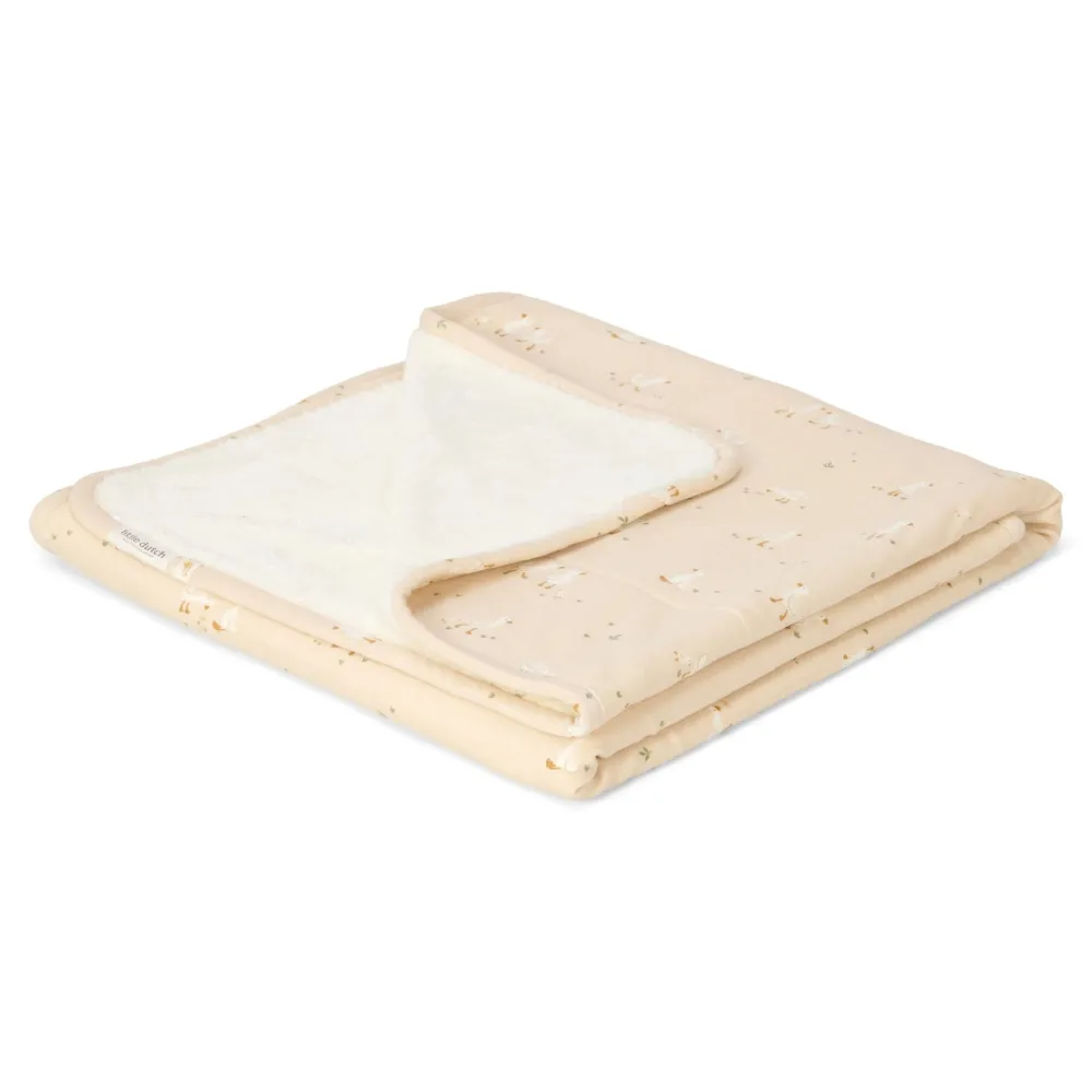 Little Dutch Ledikant deken - Fleece - Beige - Newborn Naturals - Little Goose