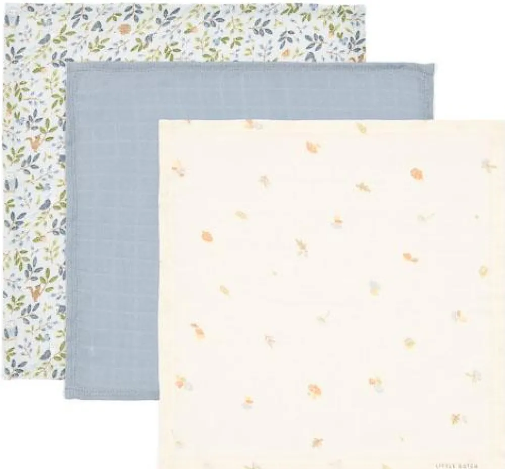 Little Dutch Monddoekjes set - Blauw - Forest Friends