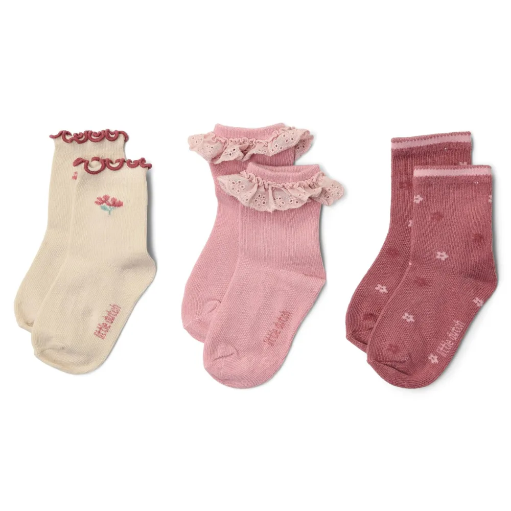 Little Dutch 3-pack sokken - Meerkleurig - Fairy Garden