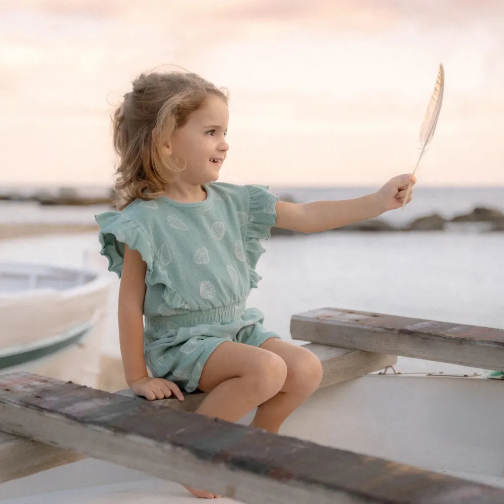 Little Dutch Playsuit - Groen - Ocean Treasures