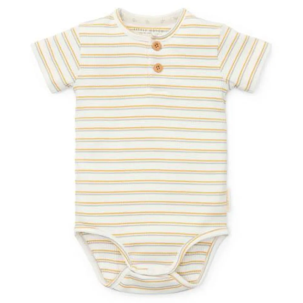 Little Dutch Romper korte mouw - Meerkleurig - Little Farm - Streep