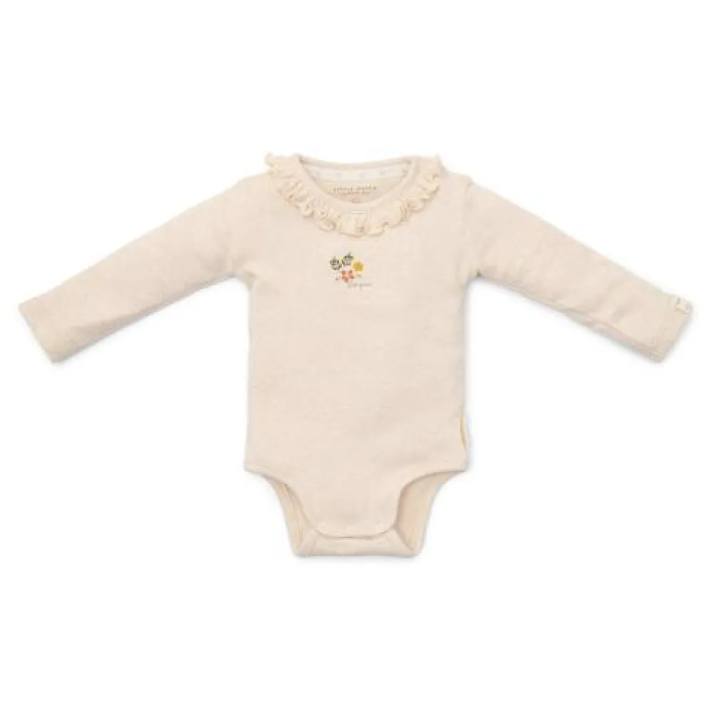 Little Dutch Romper lange mouw - Zand - Little Farm - Opdruk