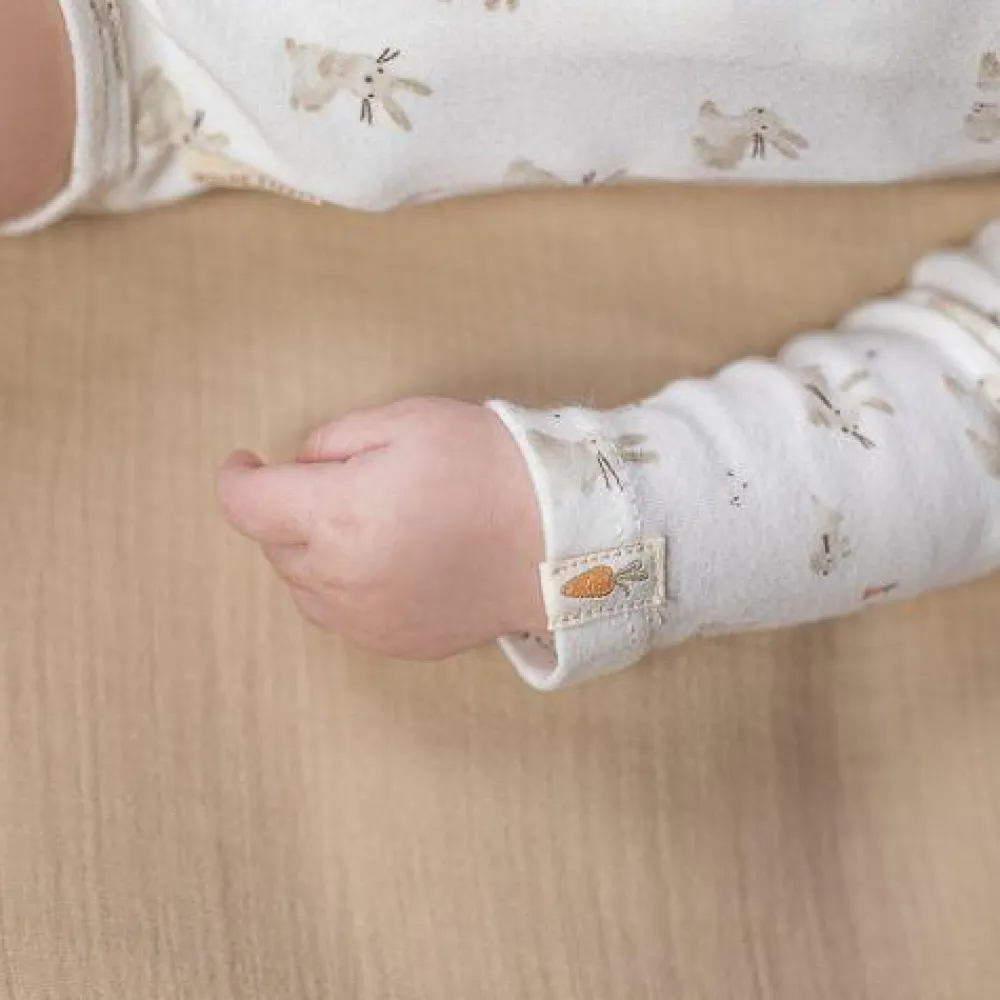 Little Dutch Romper overslag lange mouw - Wit - Newborn Naturals - Baby Bunny