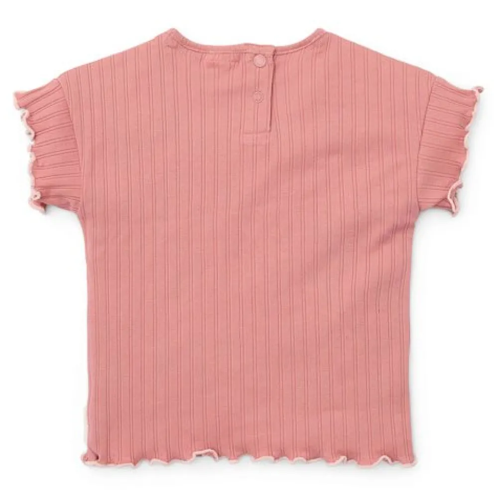 Little Dutch Shirt korte mouw - Roze - Fairy Garden