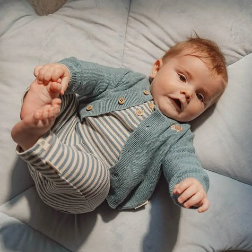 Little Dutch Shirt lange mouw - Blauw - Forest Friends - Stripe