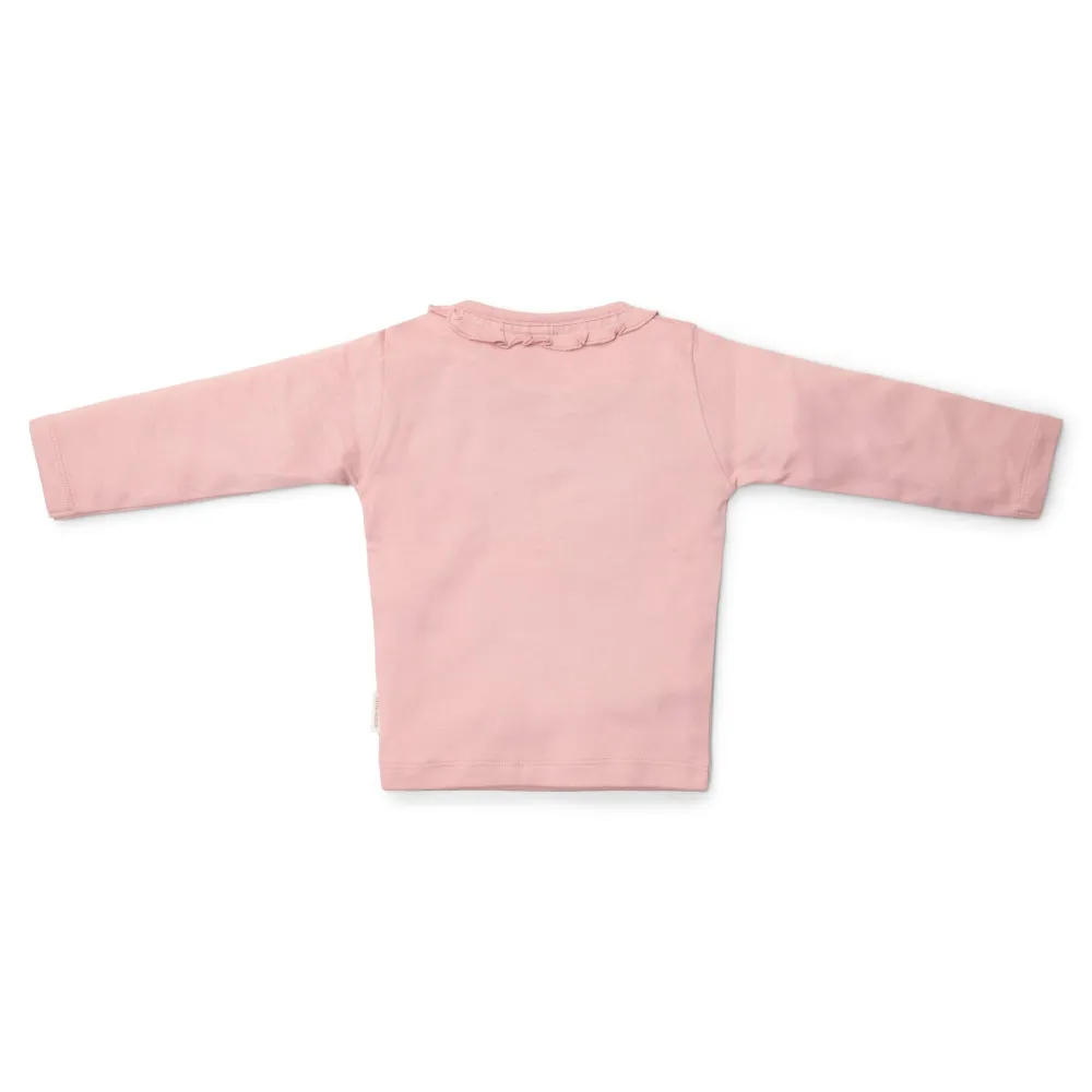 Little Dutch Shirt lange mouw - Ruches - Roze - Fairy Garden