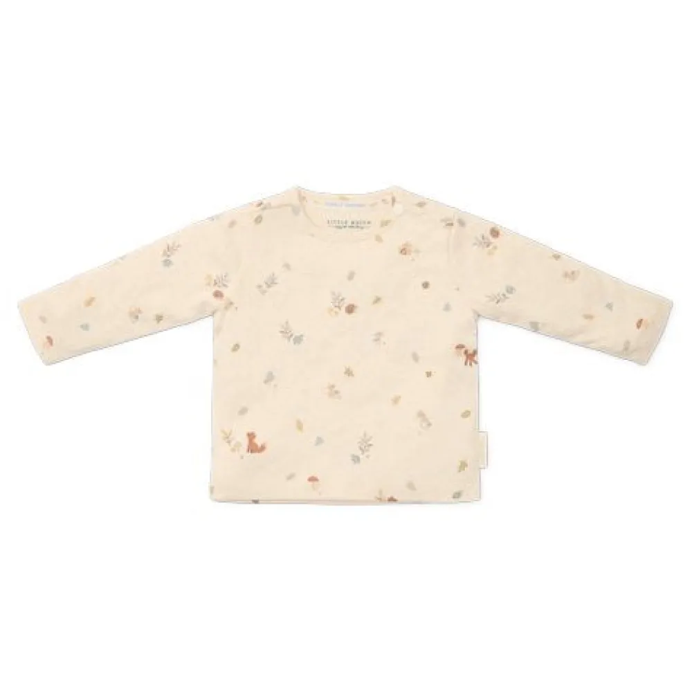 Little Dutch Shirt lange mouw - Zand - Forest Friends - All over print