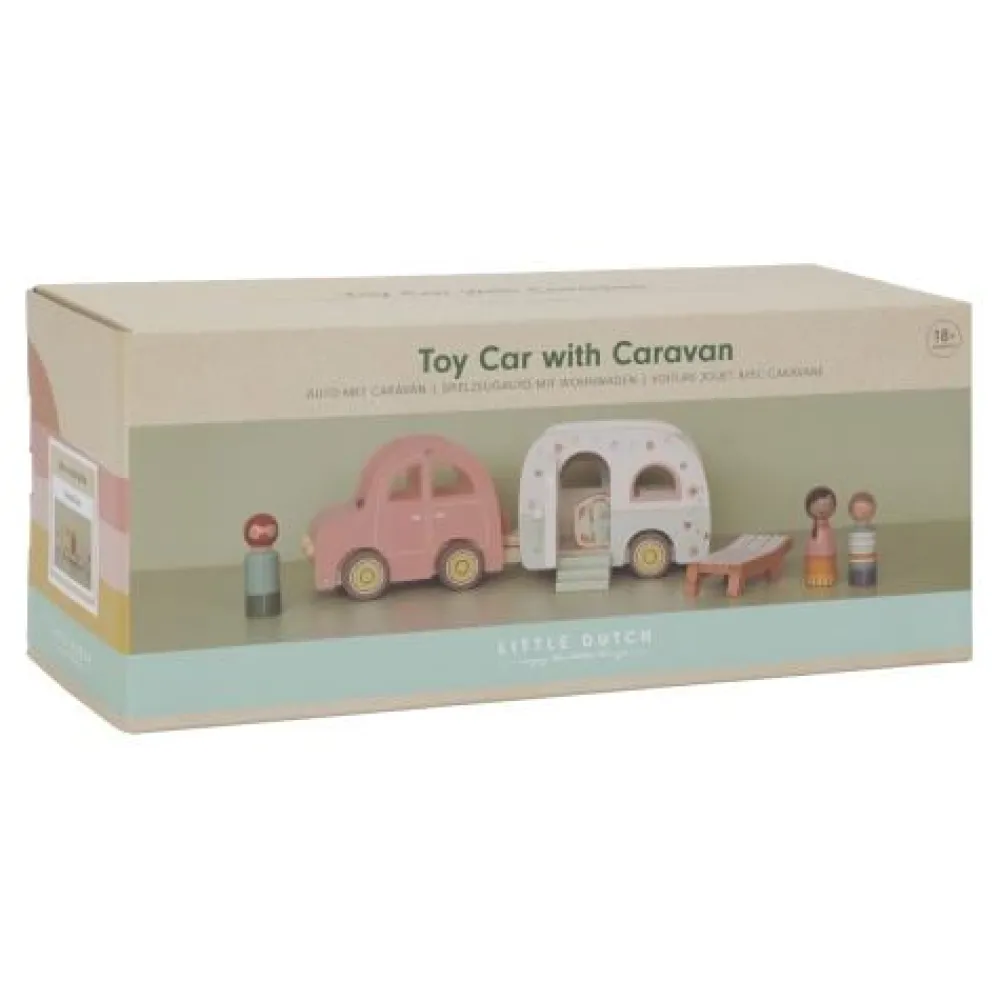 Little Dutch Speelgoed auto met caravan - Meerkleurig - Essentials