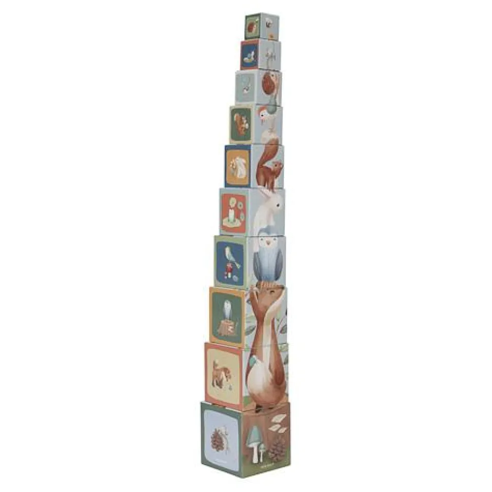 Little Dutch Stapelblokken - Blauw - Forest Friends