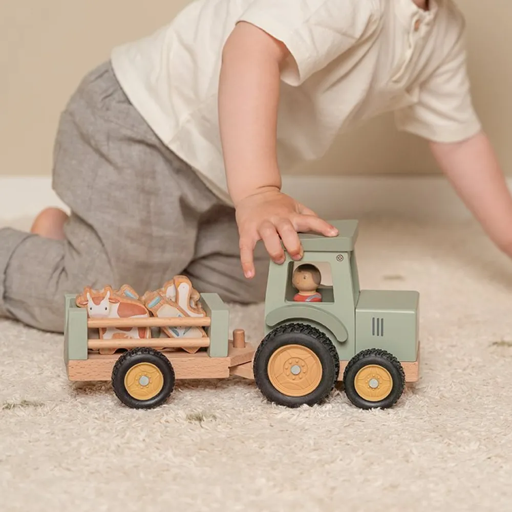 Little Dutch Tractor met trailer Little Farm