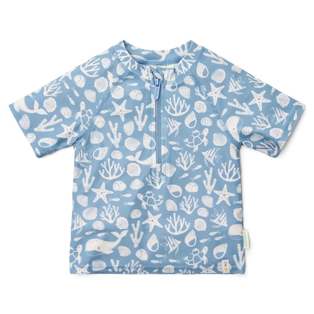 Little Dutch Zwemshirt korte mouw - Lichtblauw - Sea Life