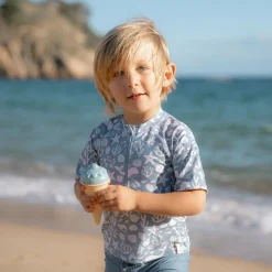 Little Dutch Zwemshirt korte mouw - Lichtblauw - Sea Life