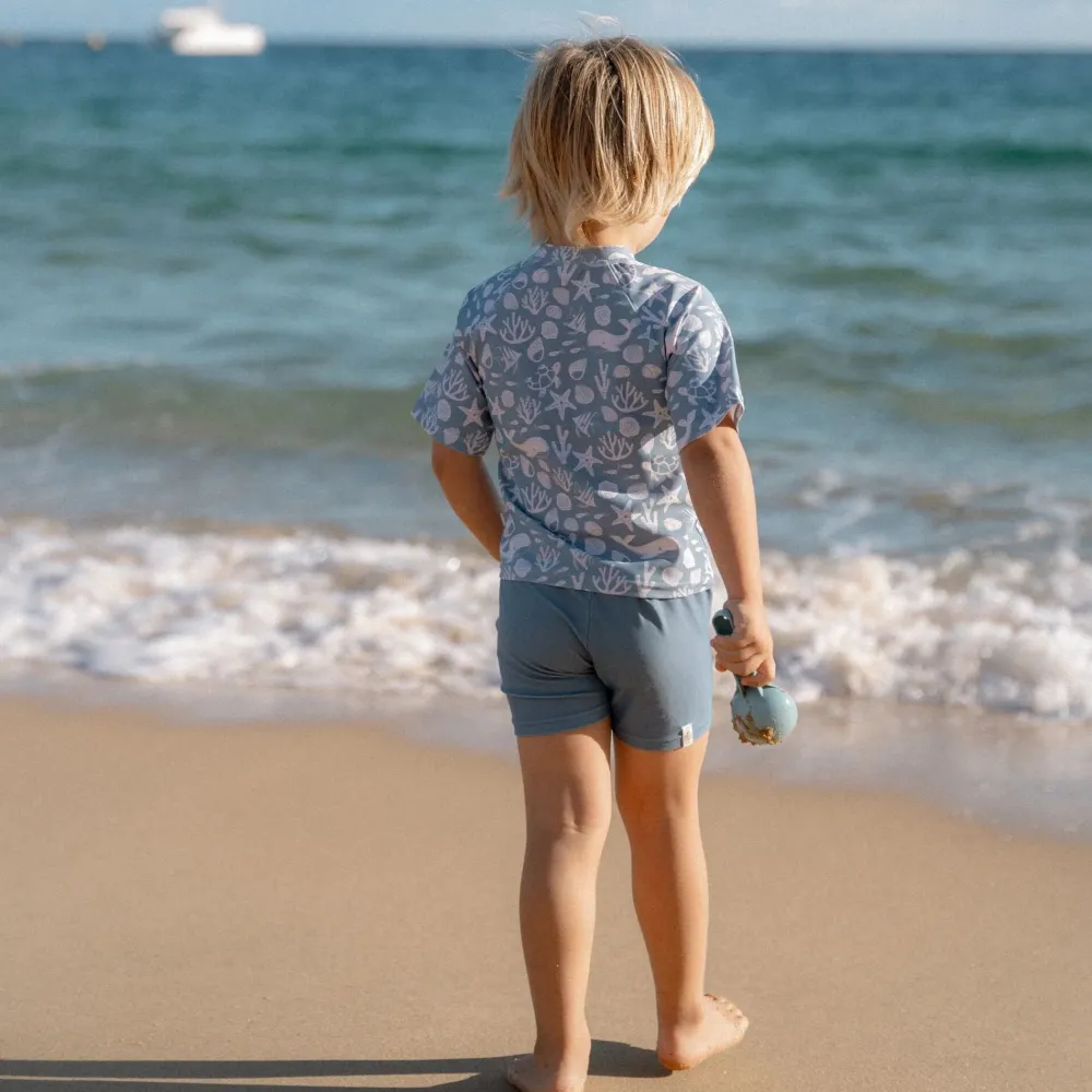 Little Dutch Zwemshirt korte mouw - Lichtblauw - Sea Life