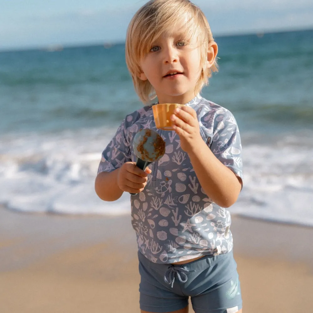 Little Dutch Zwemshirt korte mouw - Lichtblauw - Sea Life